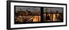 Window View with Venetian Blinds: 42nd Street and Times Square at Sunset-Philippe Hugonnard-Framed Photographic Print