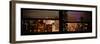 Window View with Venetian Blinds: 42nd Street and Times Square by Night-Philippe Hugonnard-Framed Photographic Print