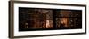 Window View with Venetian Blinds: 42nd Street and Times Square by Night-Philippe Hugonnard-Framed Photographic Print