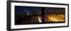 Window View with Venetian Blinds: 42nd Street and Times Square by Night-Philippe Hugonnard-Framed Photographic Print