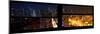 Window View with Venetian Blinds: 42nd Street and Times Square by Night-Philippe Hugonnard-Mounted Photographic Print