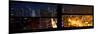 Window View with Venetian Blinds: 42nd Street and Times Square by Night-Philippe Hugonnard-Mounted Photographic Print