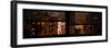 Window View with Venetian Blinds: 42nd Street and Times Square by Night-Philippe Hugonnard-Framed Photographic Print