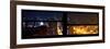 Window View with Venetian Blinds: 42nd Street and Times Square by Night-Philippe Hugonnard-Framed Photographic Print