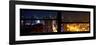 Window View with Venetian Blinds: 42nd Street and Times Square by Night-Philippe Hugonnard-Framed Photographic Print