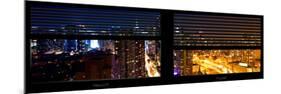 Window View with Venetian Blinds: 42nd Street and Times Square by Night-Philippe Hugonnard-Mounted Photographic Print