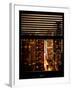 Window View with Venetian Blinds: 42nd Street and Times Square by Night-Philippe Hugonnard-Framed Photographic Print