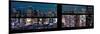 Window View with Venetian Blinds: 42nd Street and Times Square by Night-Philippe Hugonnard-Mounted Photographic Print