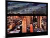 Window View with Venetian Blinds: 42nd Street and Times Square - Theater District-Philippe Hugonnard-Mounted Photographic Print