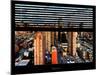 Window View with Venetian Blinds: 42nd Street and Times Square - Theater District-Philippe Hugonnard-Mounted Photographic Print
