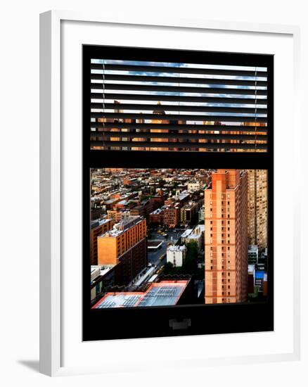 Window View with Venetian Blinds: 42nd Street and Times Square-Philippe Hugonnard-Framed Photographic Print