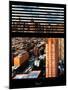 Window View with Venetian Blinds: 42nd Street and Times Square-Philippe Hugonnard-Mounted Photographic Print