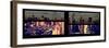 Window View with Venetian Blinds: 42nd Street and Times Square-Philippe Hugonnard-Framed Photographic Print