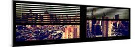 Window View with Venetian Blinds: 42nd Street and Times Square-Philippe Hugonnard-Mounted Photographic Print
