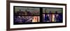 Window View with Venetian Blinds: 42nd Street and Times Square-Philippe Hugonnard-Framed Photographic Print