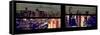 Window View with Venetian Blinds: 42nd Street and Times Square-Philippe Hugonnard-Framed Stretched Canvas