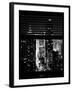 Window View with Venetian Blinds: 42nd Street - Theater District and Times Square-Philippe Hugonnard-Framed Photographic Print