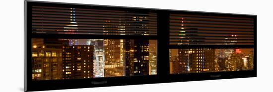 Window View with Venetian Blinds: 42nd Street with New Yorker Hotel and Empire State Building-Philippe Hugonnard-Mounted Photographic Print
