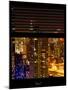 Window View with Venetian Blinds: 42nd Street with New Yorker Hotel and Empire State Building-Philippe Hugonnard-Mounted Photographic Print