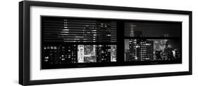 Window View with Venetian Blinds: 42nd Street with New Yorker Hoteland Times Square-Philippe Hugonnard-Framed Photographic Print