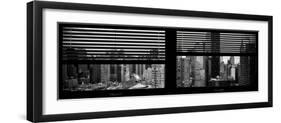 Window View with Venetian Blinds: 42nd Street with the Top of the Empire State Building-Philippe Hugonnard-Framed Photographic Print