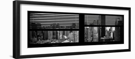 Window View with Venetian Blinds: 42nd Street with the Top of the Empire State Building-Philippe Hugonnard-Framed Photographic Print