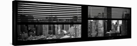 Window View with Venetian Blinds: 42nd Street with the Top of the Empire State Building-Philippe Hugonnard-Stretched Canvas