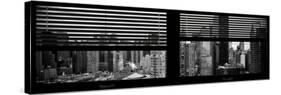 Window View with Venetian Blinds: 42nd Street with the Top of the Empire State Building-Philippe Hugonnard-Stretched Canvas