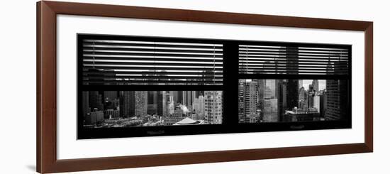 Window View with Venetian Blinds: 42nd Street with the Top of the Empire State Building-Philippe Hugonnard-Framed Photographic Print