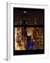 Window View with Venetian Blinds: 42nd Street with theTop of the Empire State Building by Night-Philippe Hugonnard-Framed Photographic Print