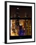 Window View with Venetian Blinds: 42nd Street with theTop of the Empire State Building by Night-Philippe Hugonnard-Framed Photographic Print