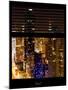 Window View with Venetian Blinds: 42nd Street with theTop of the Empire State Building by Night-Philippe Hugonnard-Mounted Photographic Print