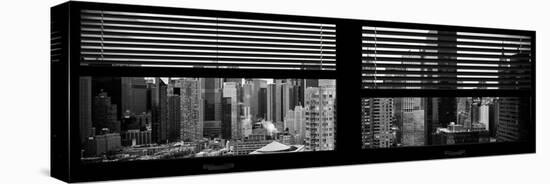 Window View with Venetian Blinds: 42nd Street with theTop of the Empire State Building-Philippe Hugonnard-Stretched Canvas