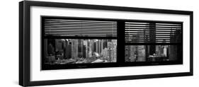 Window View with Venetian Blinds: 42nd Street with theTop of the Empire State Building-Philippe Hugonnard-Framed Photographic Print