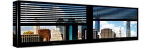 Window View with Venetian Blinds: Architecture and Buildings of Lower Manhattan Buildings-Philippe Hugonnard-Stretched Canvas