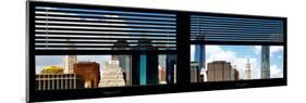 Window View with Venetian Blinds: Architecture and Buildings of Lower Manhattan Buildings-Philippe Hugonnard-Mounted Photographic Print