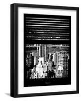 Window View with Venetian Blinds: Architecture and Buildings View - East Harlem Landscape-Philippe Hugonnard-Framed Photographic Print