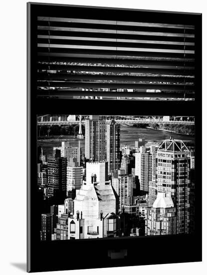 Window View with Venetian Blinds: Architecture and Buildings View - East Harlem Landscape-Philippe Hugonnard-Mounted Photographic Print