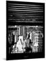 Window View with Venetian Blinds: Architecture and Buildings View - East Harlem Landscape-Philippe Hugonnard-Mounted Photographic Print