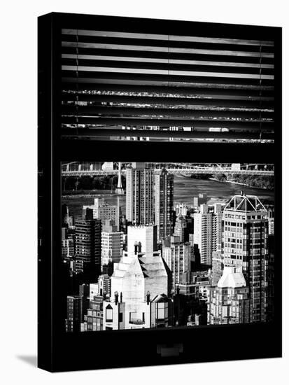 Window View with Venetian Blinds: Architecture and Buildings View - East Harlem Landscape-Philippe Hugonnard-Stretched Canvas