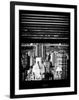 Window View with Venetian Blinds: Architecture and Buildings View - East Harlem Landscape-Philippe Hugonnard-Framed Photographic Print
