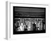 Window View with Venetian Blinds: Architecture and Buildings View - East Harlem Landscape-Philippe Hugonnard-Framed Photographic Print