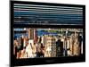 Window View with Venetian Blinds: Architecture and Buildings View - East Harlem Landscape-Philippe Hugonnard-Mounted Photographic Print