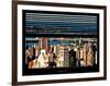 Window View with Venetian Blinds: Architecture and Buildings View - East Harlem Landscape-Philippe Hugonnard-Framed Photographic Print