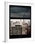 Window View with Venetian Blinds: Architecture and Buildings-Philippe Hugonnard-Framed Photographic Print