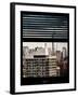 Window View with Venetian Blinds: Architecture and Buildings-Philippe Hugonnard-Framed Photographic Print