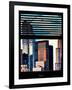 Window View with Venetian Blinds: Architecture and Buildings-Philippe Hugonnard-Framed Photographic Print