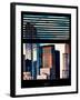 Window View with Venetian Blinds: Architecture and Buildings-Philippe Hugonnard-Framed Photographic Print