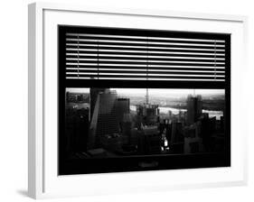 Window View with Venetian Blinds: Architecture and Buildings-Philippe Hugonnard-Framed Photographic Print