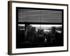 Window View with Venetian Blinds: Architecture and Buildings-Philippe Hugonnard-Framed Photographic Print